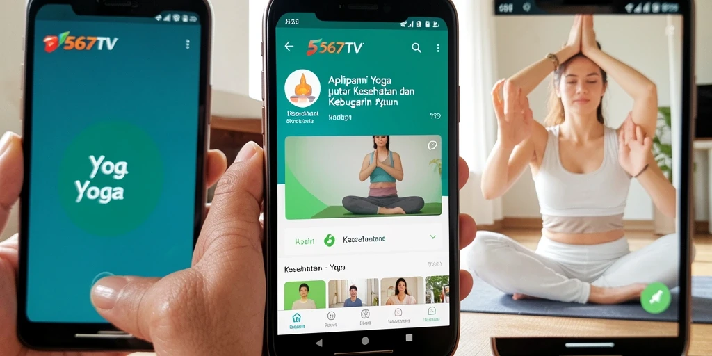 Antarmuka <strong>567TV</strong> menampilkan berbagai sesi yoga yang menarik untuk kesehatan.
