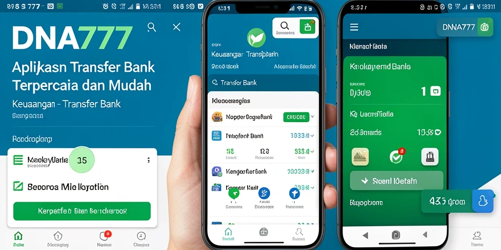 Antarmuka aplikasi Transfer Bank yang sederhana dan efektif.