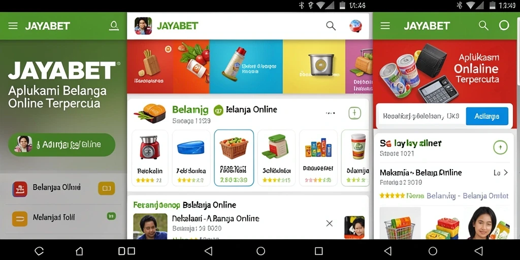 Antarmuka JAYABET yang intuitif untuk belanja online.