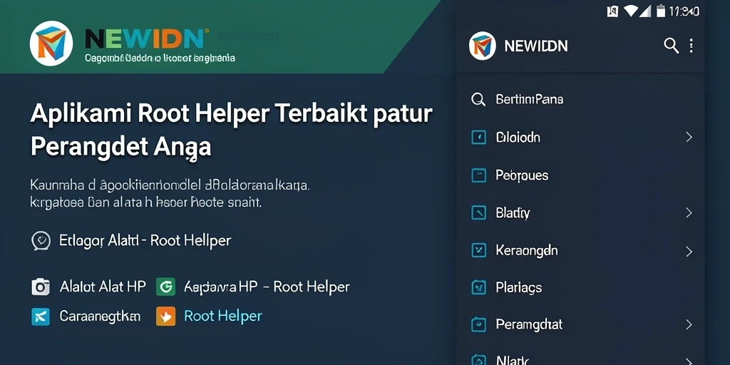 Tampilan antarmuka aplikasi NEWIDN yang sederhana dan praktis.