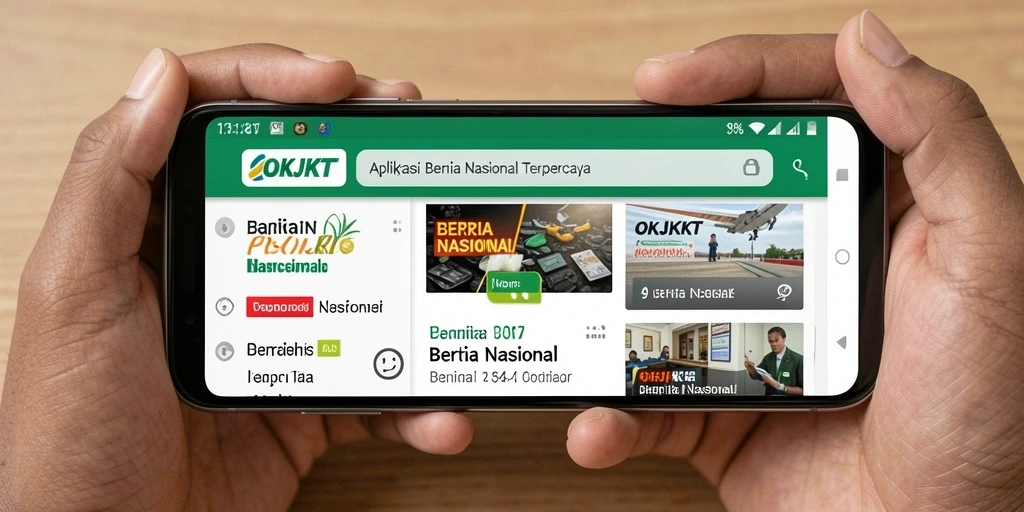 Tampilan antarmuka aplikasi OKJKT yang informatif dan user-friendly.