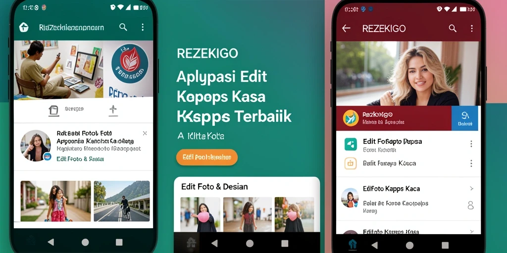 Antarmuka pengguna REZEKIGO dengan fitur Edit Foto Kertas Kaca yang intuitif.