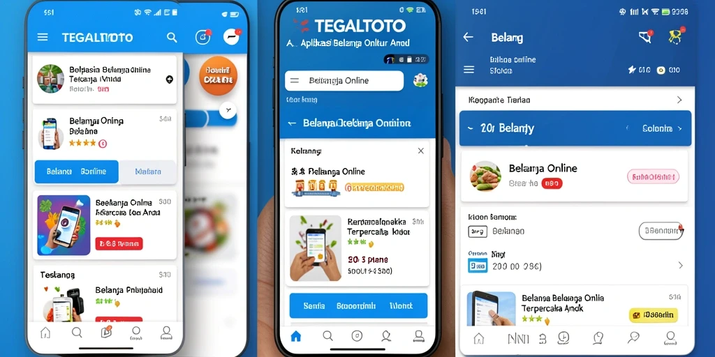 Antarmuka aplikasi TEGALTOTO yang sederhana dan menarik untuk belanja online.